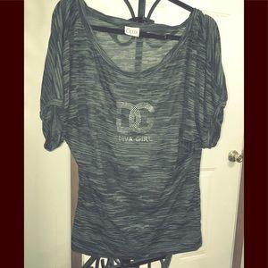 Diva Girl Black Gray DG Rhinstones LG